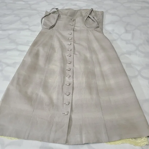 Moulinette Soeurs Khaki Spaghetti Strap Dress Size 2‎